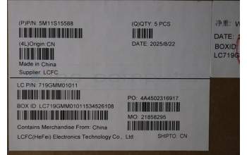 Lenovo 5M11S15588 C-Cover with keyboard, Estonian, Black, Backlight, UK