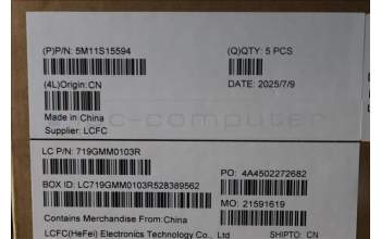 Lenovo 5M11S15594 C-Cover with keyboard, French, Black, Backlight, US