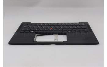 Lenovo 5M11S15600 C-Cover with keyboard, German, Black, Backlight, UK