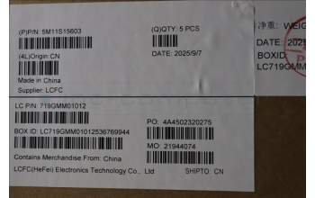 Lenovo 5M11S15603 C-Cover with keyboard, Greek, Black, Backlight, US