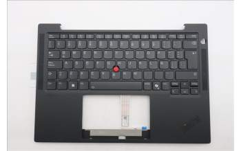 Lenovo 5M11S15624 C-Cover with keyboard, Spanish LA, Black, Backlight, UK
