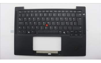 Lenovo 5M11S15643 C-Cover with keyboard, Slovenian, Black, Backlight, UK