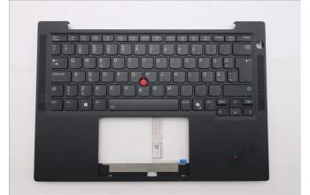 Lenovo 5M11S15699 C-Cover with keyboard, Estonian, Black, Backlight, WWAN, UK