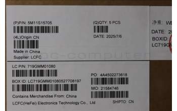 Lenovo 5M11S15705 C-Cover with keyboard, French, Black, Backlight, WWAN, US