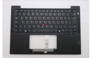 Lenovo 5M11S15710 C-Cover with keyboard, German, Black, Backlight, WWAN, UK