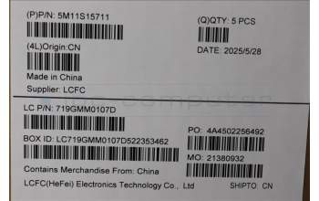 Lenovo 5M11S15711 MECH_ASM BL KB BK MG WW GER LTN