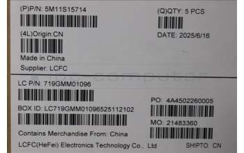 Lenovo 5M11S15714 C-Cover with keyboard, Greek, Black, Backlight, WWAN, US