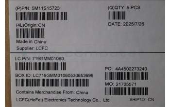 Lenovo 5M11S15723 C-Cover with keyboard, Icelandic, Black, Backlight, WWAN, UK