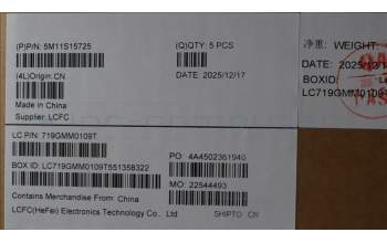 Lenovo 5M11S15725 MECH_ASM BL KB BK MG WW ITA CHY