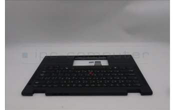 Lenovo 5M11S15861 C-Cover with keyboard, Arabic, Black, Backlight, US