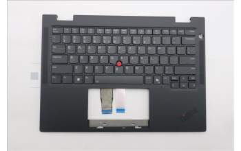 Lenovo 5M11S15897 C-Cover with keyboard, US English Euro, Black, Backlight, US