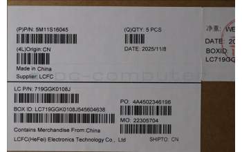 Lenovo 5M11S16045 C-Cover with keyboard, US English Euro, Black, Backlight, WWAN, US