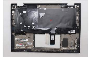 Lenovo 5M11S16047 C-Cover with keyboard, US English Euro, Black, Backlight, WWAN, US