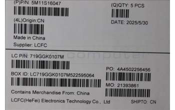 Lenovo 5M11S16047 C-Cover with keyboard, US English Euro, Black, Backlight, WWAN, US