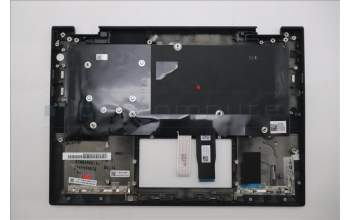 Lenovo 5M11S16057 C-Cover with keyboard, German, Black, Backlight, WWAN, UK