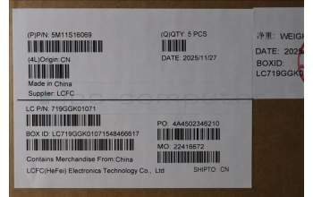 Lenovo 5M11S16069 C-Cover with keyboard, Hungarian, Black, Backlight, WWAN, UK