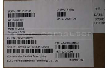 Lenovo 5M11S16161 C-Cover with keyboard, Belgian, Black, Backlight, UK