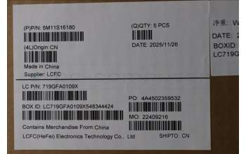 Lenovo 5M11S16180 C-Cover with keyboard, Czech Slovakian, Black, Backlight, UK