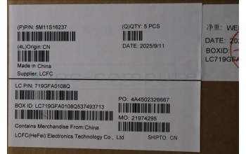 Lenovo 5M11S16237 C-Cover with keyboard, Spanish LA, Black, Backlight, UK