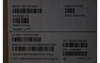 Lenovo 5M11S16245 C-Cover with keyboard, Nordic, Black, Backlight, UK