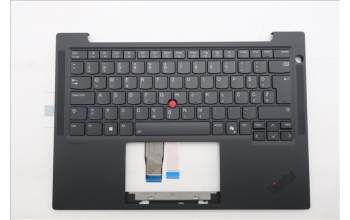 Lenovo 5M11S16257 C-Cover with keyboard, Slovenian, Black, Backlight, UK