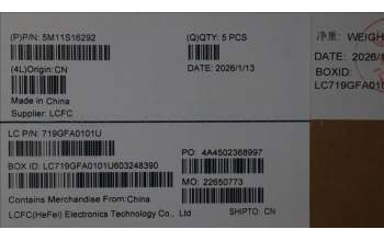 Lenovo 5M11S16292 C-Cover with keyboard, UK English, Black, Backlight, UK