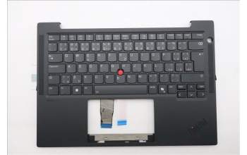 Lenovo 5M11S16325 C-Cover with keyboard, Czech Slovakian, Black, Backlight, WWAN, UK