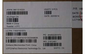 Lenovo 5M11S16325 C-Cover with keyboard, Czech Slovakian, Black, Backlight, WWAN, UK