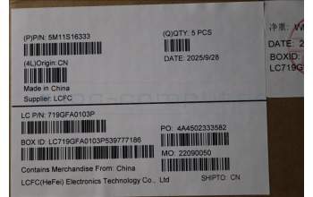 Lenovo 5M11S16333 C-Cover with keyboard, English, Black, Backlight, WWAN