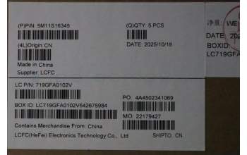 Lenovo 5M11S16345 C-Cover with keyboard, French, Black, Backlight, WWAN, US