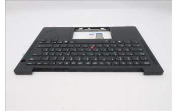 Lenovo 5M11S16345 C-Cover with keyboard, French, Black, Backlight, WWAN, US