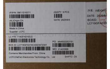 Lenovo 5M11S16371 C-Cover with keyboard, Icelandic, Black, Backlight, WWAN, UK