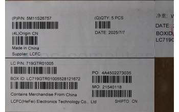 Lenovo 5M11S26757 C-Cover with keyboard, French, Black, US