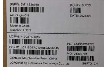 Lenovo 5M11S26768 C-Cover with keyboard, Italian, Black, UK