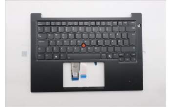 Lenovo 5M11S26836 C-Cover with keyboard, Danish, Black, Backlight, UK