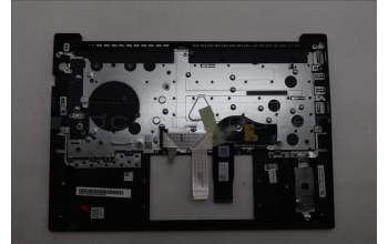 Lenovo 5M11S26850 C-Cover with keyboard, German, Black, Backlight, UK