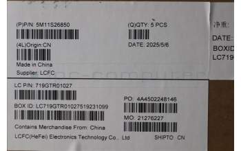 Lenovo 5M11S26850 C-Cover with keyboard, German, Black, Backlight, UK