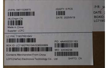 Lenovo 5M11S26870 C-Cover with keyboard, Norwegian, Black, Backlight, UK