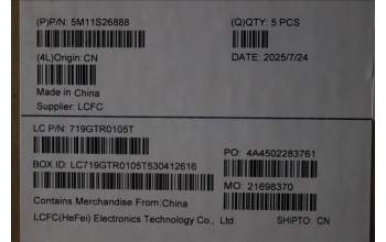 Lenovo 5M11S26888 C-Cover with keyboard, Swedish/Finnish, Black, Backlight, UK