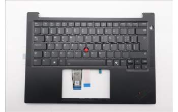Lenovo 5M11S26896 C-Cover with keyboard, Switzerland, Black, Backlight, UK