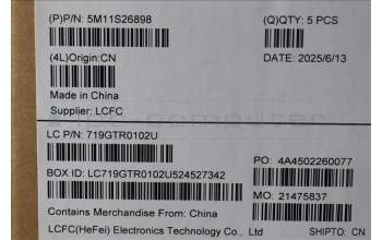 Lenovo 5M11S26898 C-Cover with keyboard, Switzerland, Black, Backlight, UK