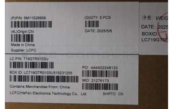 Lenovo 5M11S26906 C-Cover with keyboard, UK English, Black, Backlight, UK