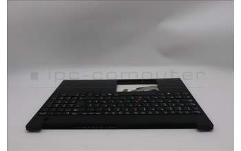 Lenovo 5M11S26978 C-Cover with keyboard, Belgian, Black, UK