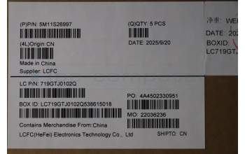 Lenovo 5M11S26997 C-Cover with keyboard, Norwegian, Black, UK