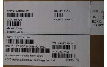 Lenovo 5M11S27051 C-Cover with keyboard, Belgian, Black, Backlight, UK