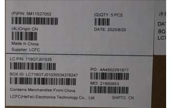 Lenovo 5M11S27052 C-Cover with keyboard, Danish, Black, Backlight, UK