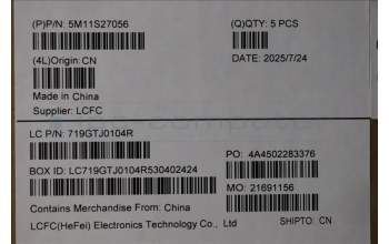 Lenovo 5M11S27056 C-Cover with keyboard, Spanish, Black, Backlight, UK