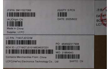 Lenovo 5M11S27068 C-Cover with keyboard, Hungarian, Black, Backlight, UK