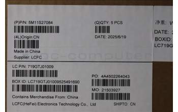 Lenovo 5M11S27084 C-Cover with keyboard, Russian, Black, Backlight, US