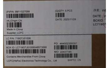 Lenovo 5M11S27099 C-Cover with keyboard, Switzerland, Black, Backlight, UK